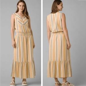 Prana Small Maxi Dress California Dreaming Sleeveless Pockets